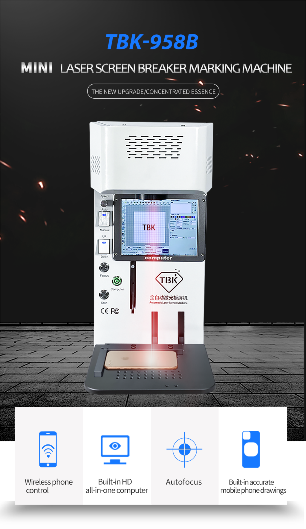 Fume Extractor Laser - TBK 958B Full Set Laser Back