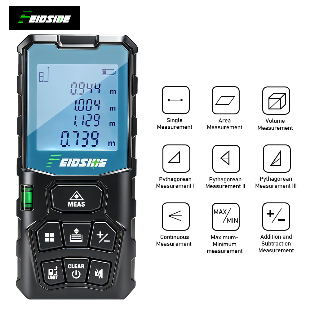 Industrial Laser Rangefinder - FEIDSIDE 50M/120M Handheld Laser Rangefinder with
