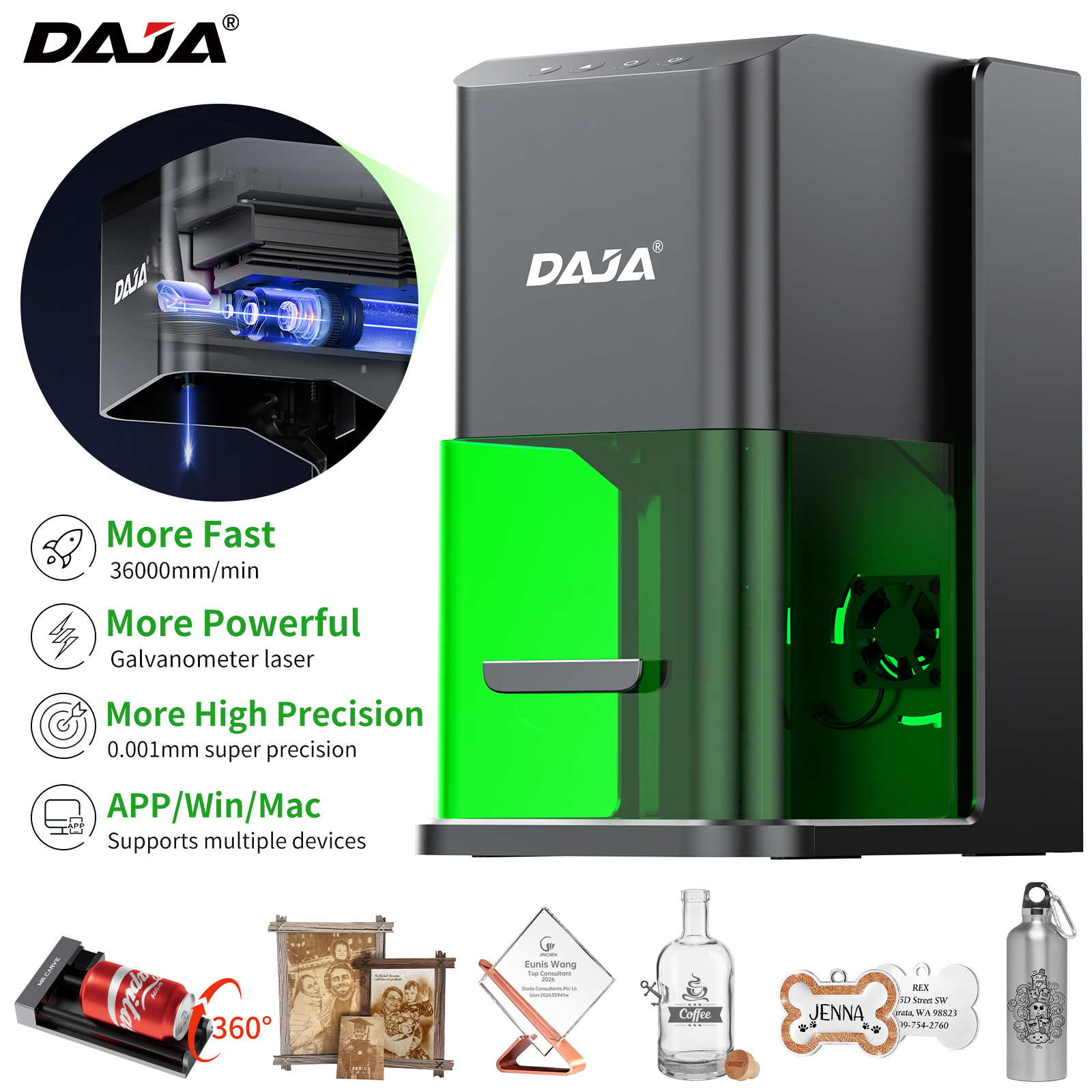 Industrial Laser Engraver - DAJA C1 Ultra Laser Engraver Galvanometer-based