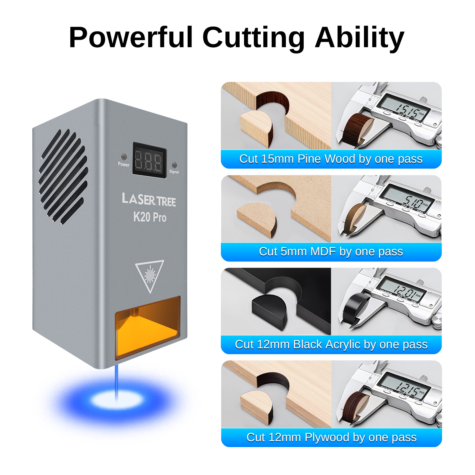 LASER TREE 10W 20W 30W 40W Opt - đánh giá và giá Air Assist Pump Laser