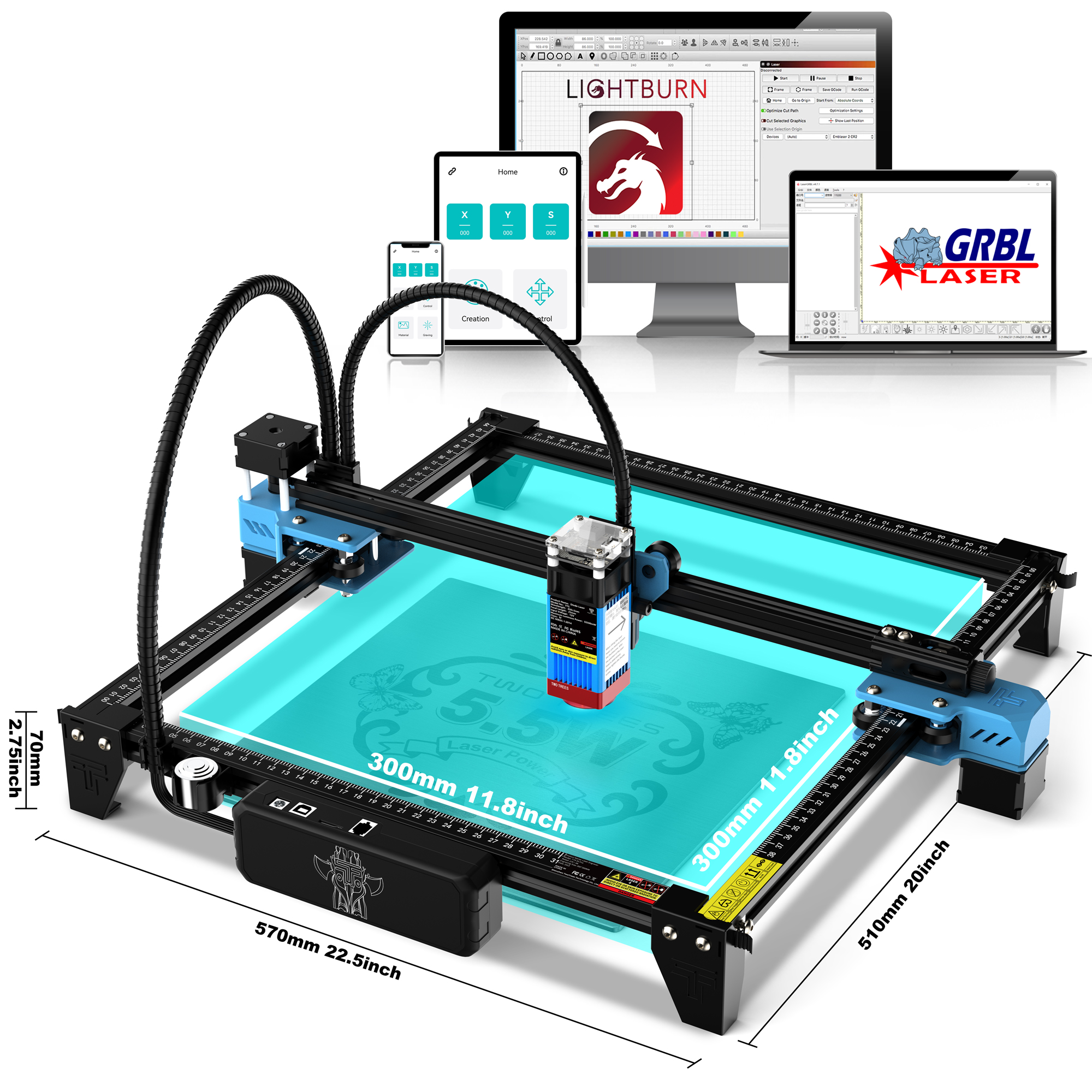 Twotrees Laser Engraving Machi - đánh giá và giá Industrial Laser Etching Machine