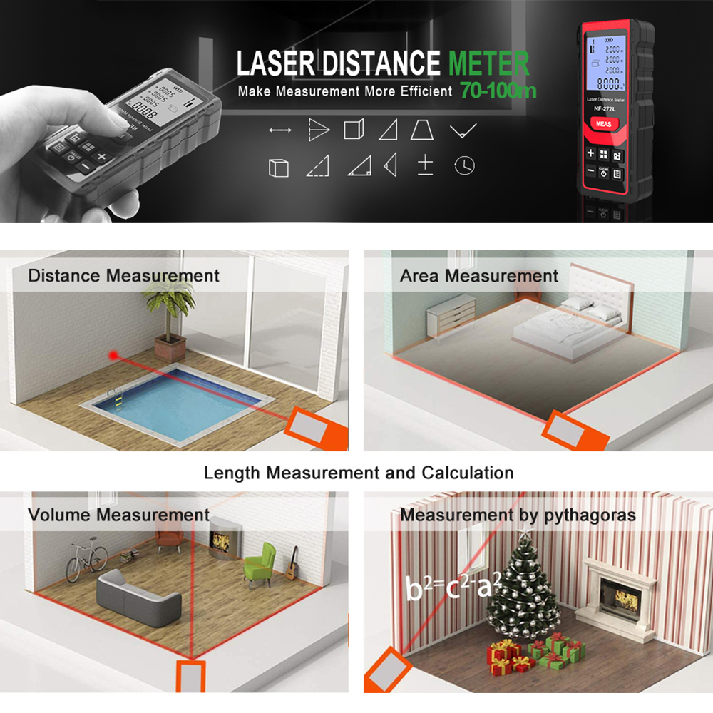 Noyafa NF-271 Laser Distance M - đánh giá và giá Industrial Laser Rangefinder