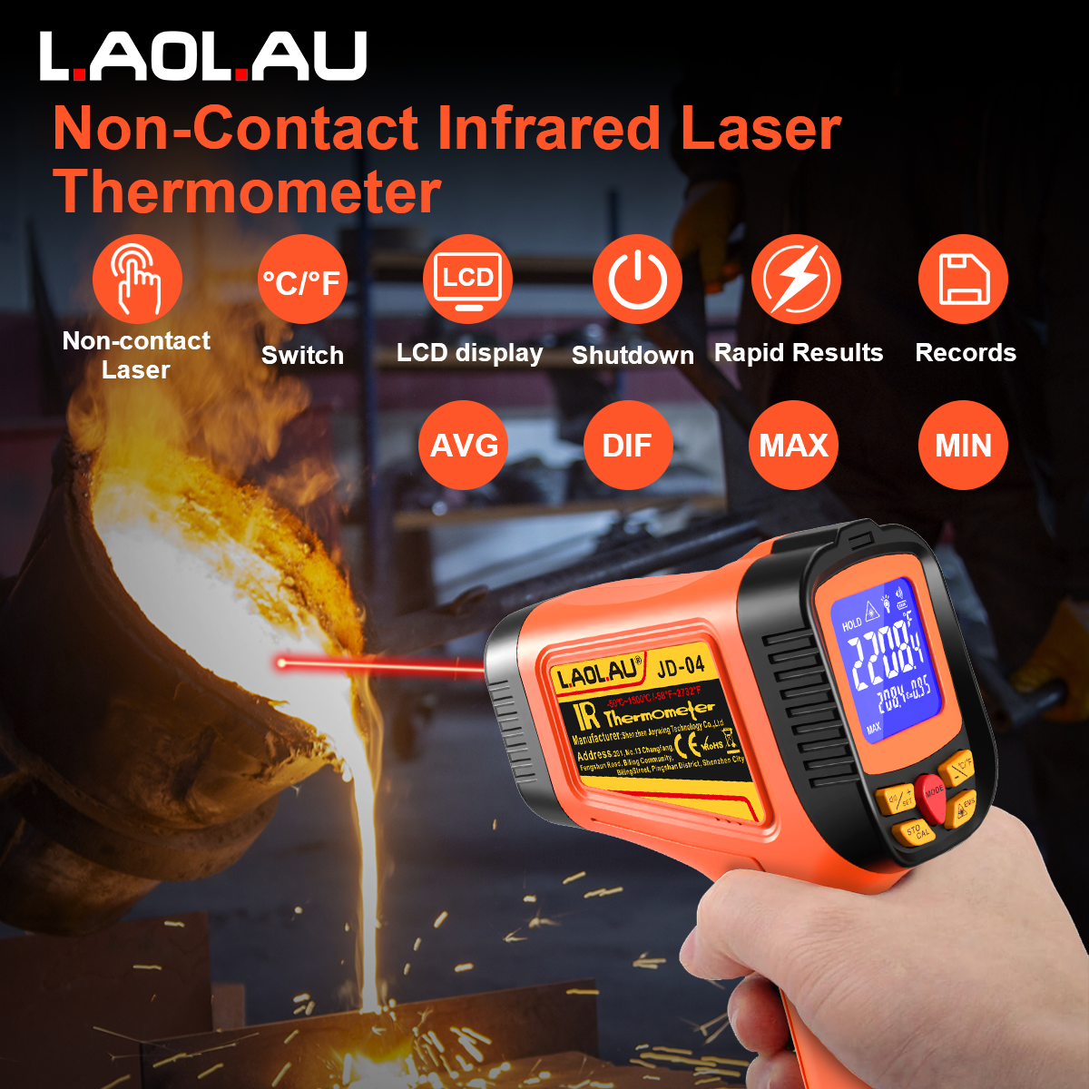 Industrial Infrared Thermomete - đánh giá và giá Industrial Laser Temperature Sensor