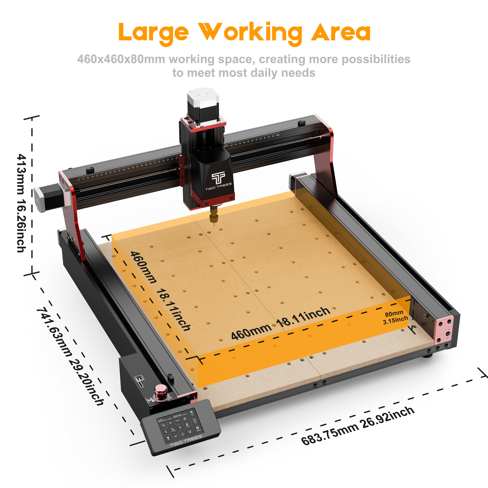TWOTREES TTC450 Pro CNC Machin - đánh giá và giá Industrial Laser Etching Machine
