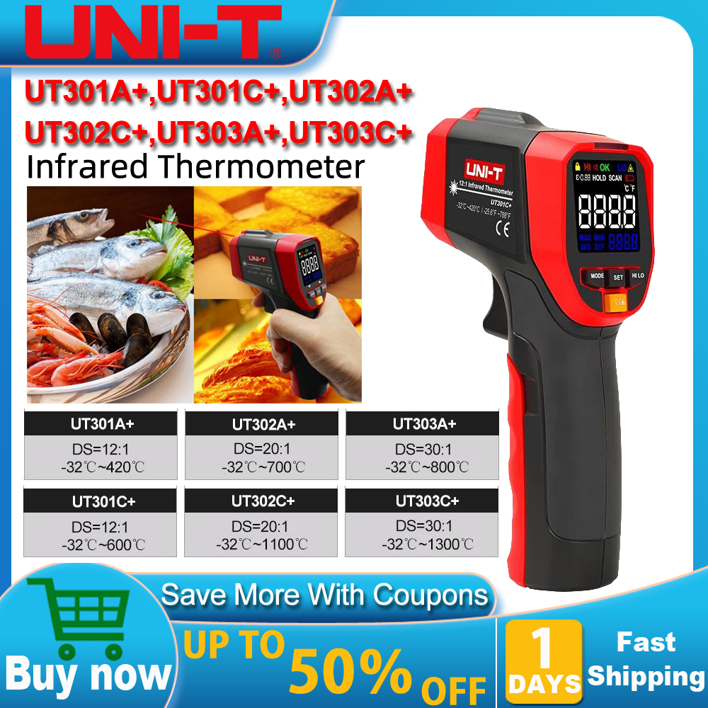 UNI-T UT301A+ UT301C+ Non Cont - đánh giá và giá Industrial Laser Temperature Sensor