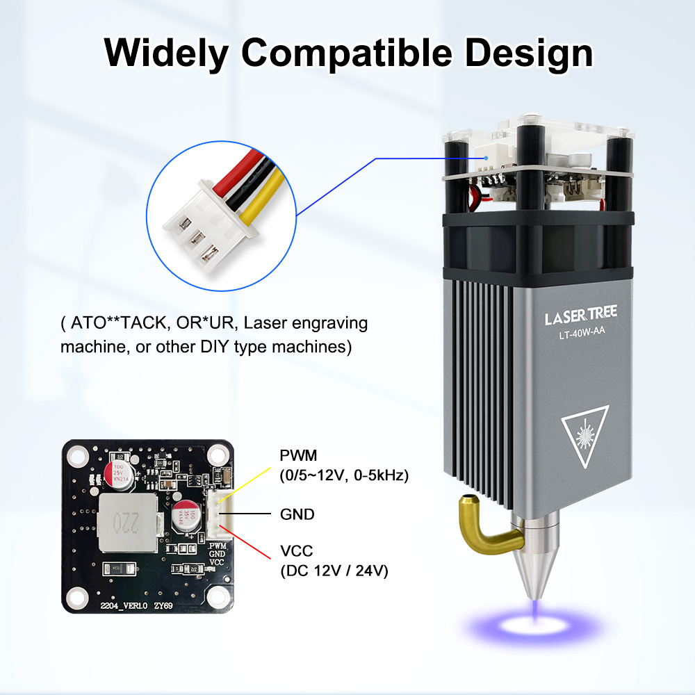 LASER TREE 5W Laser Module wit - đánh giá và giá Industrial Laser Pointer 24V