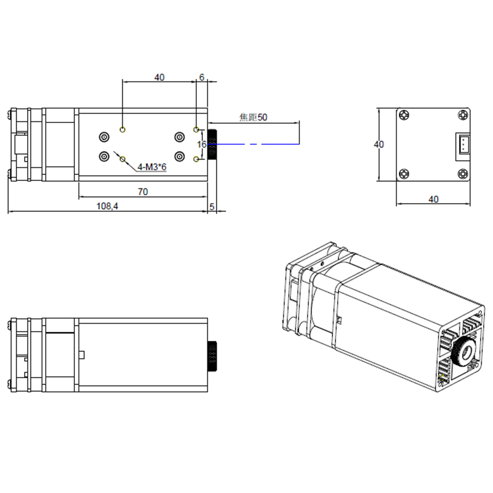 Twotrees 80W Laser Head For En - đánh giá và giá Air Assist Pump Laser