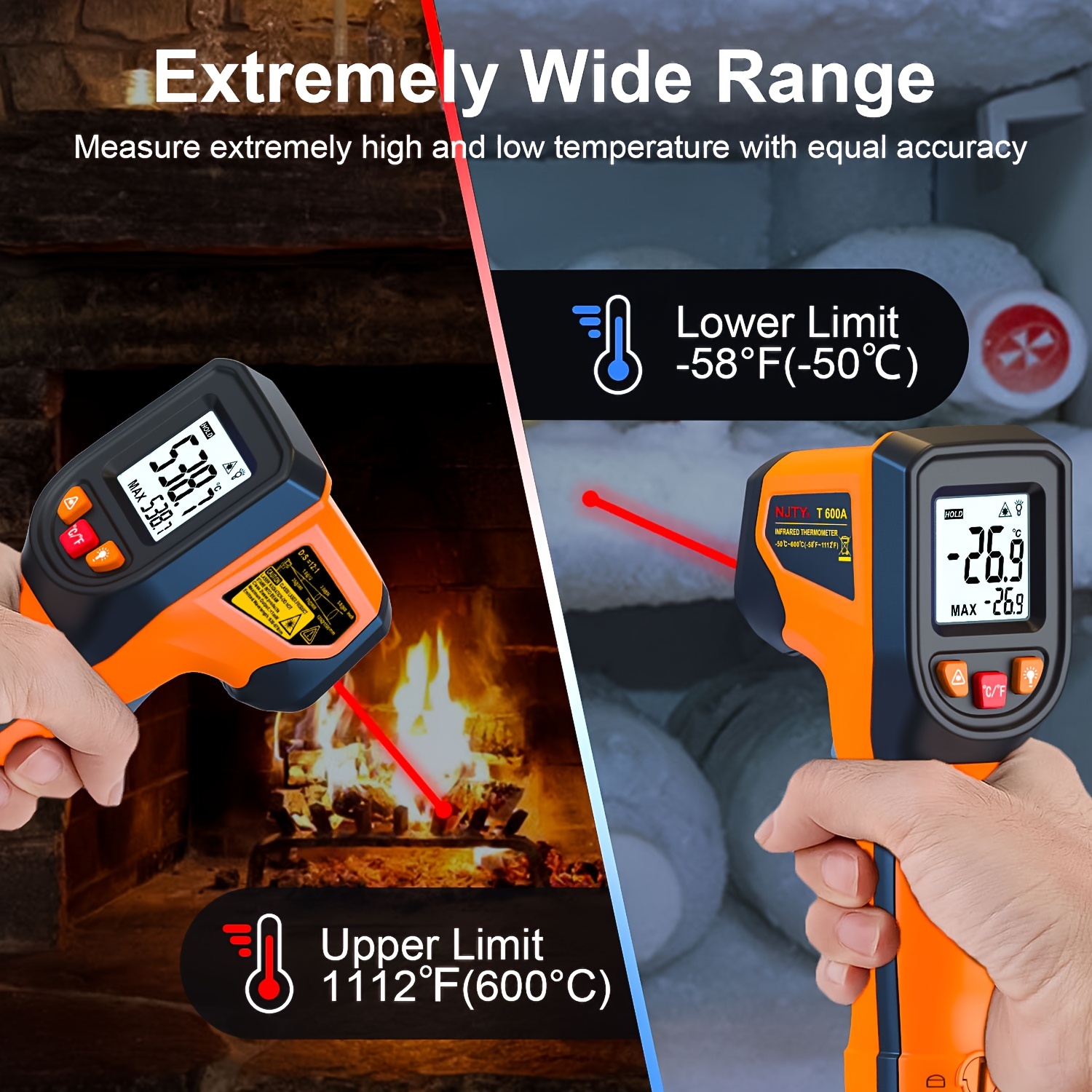 NJTY T600T600A Laser Temperatu - đánh giá và giá Industrial Laser Temperature Sensor