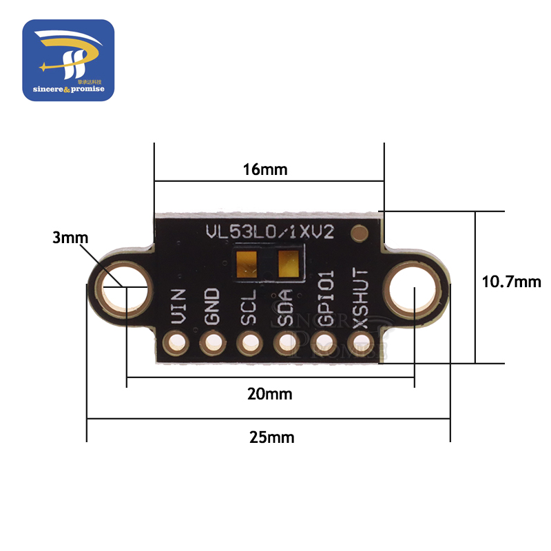 VL53L1X Laser Ranging Flight T - đánh giá và giá Industrial Laser Sensor