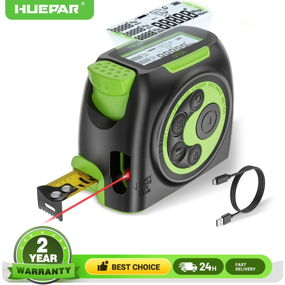 Huepar Digital 60M 197ft Laser - đánh giá và giá Industrial Laser Rangefinder