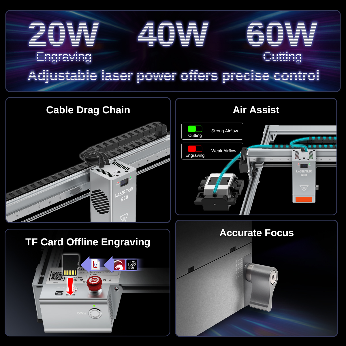 LASER TREE Laser Engraver with - đánh giá và giá Industrial Laser Cutter