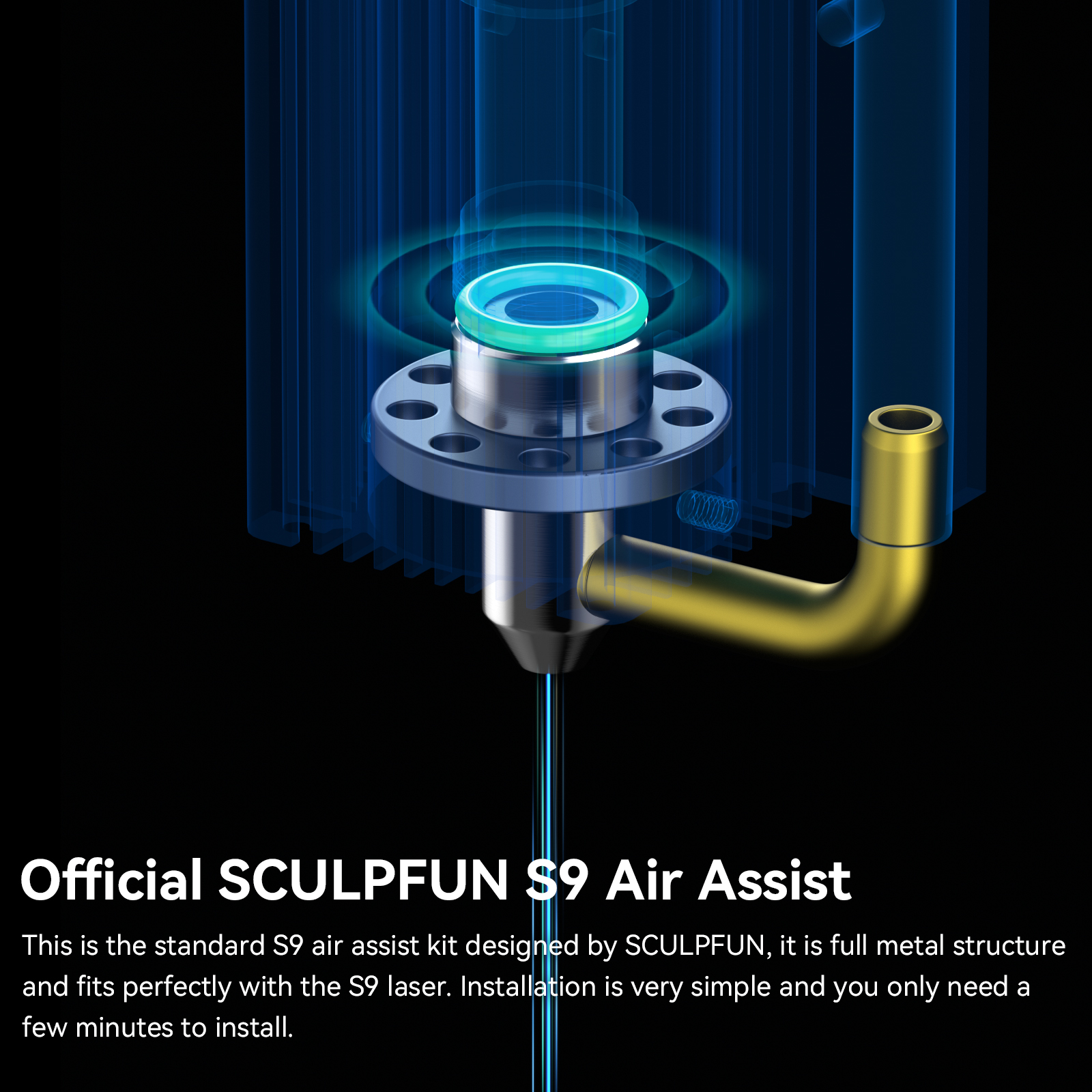 SCULPFUN S9 Air Assist Nozzle  - đánh giá và giá Air Assist Pump Laser