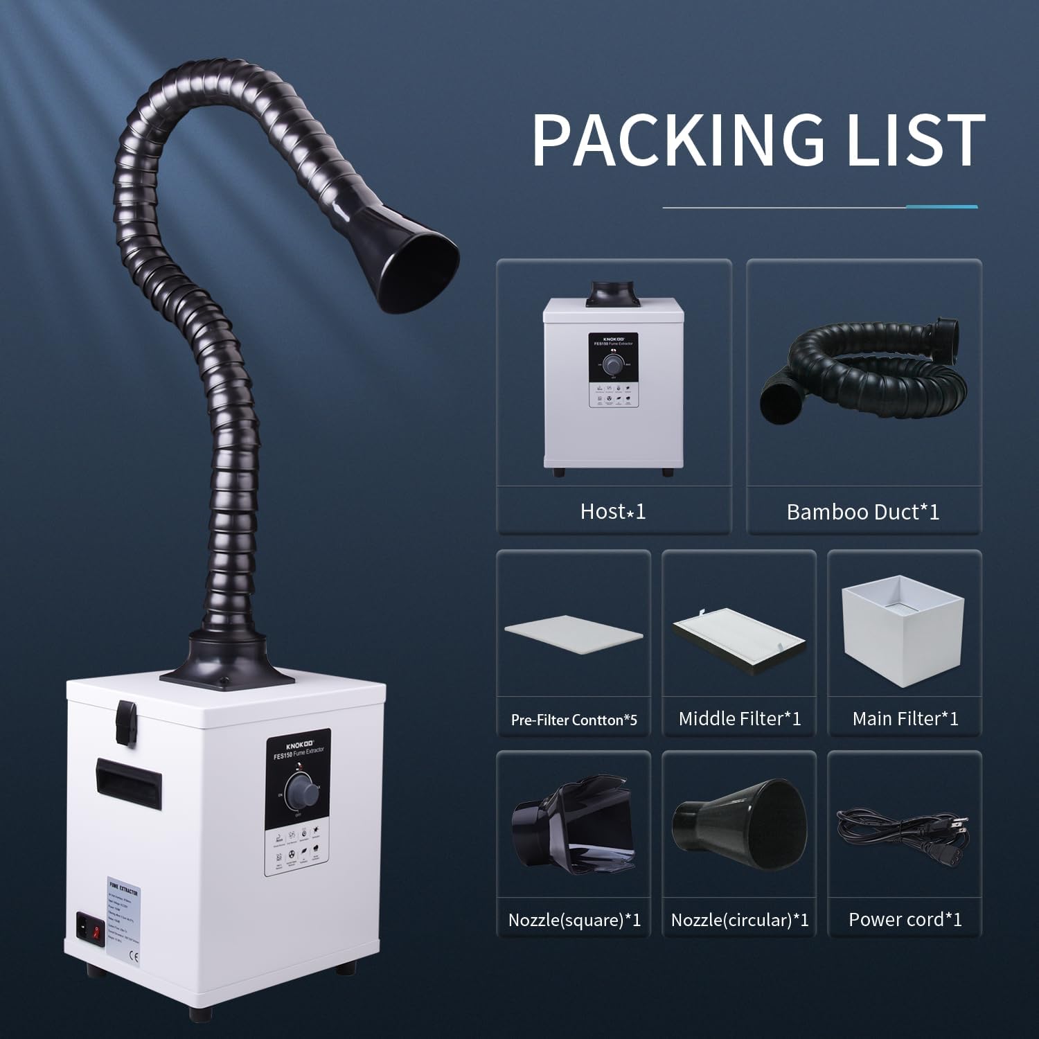 KNOKOO FES150 Industrial Laser - đánh giá và giá Fume Extractor Laser