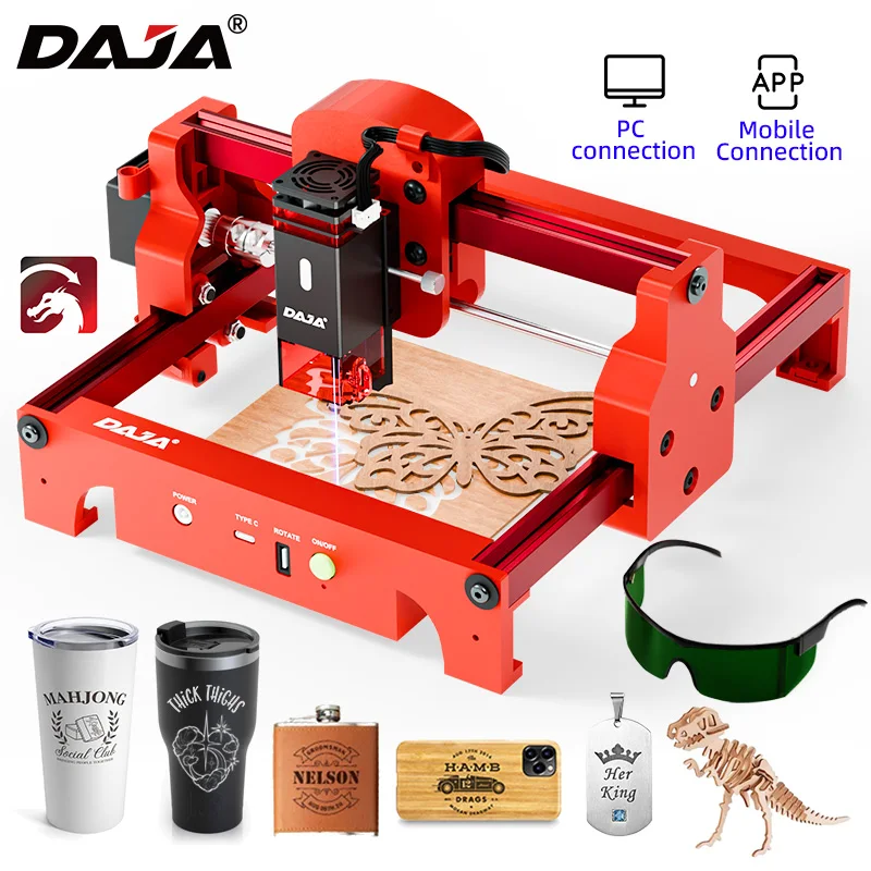 DAJA A7 Laser Engraver 5W Mini - đánh giá và giá Industrial Laser Cutter