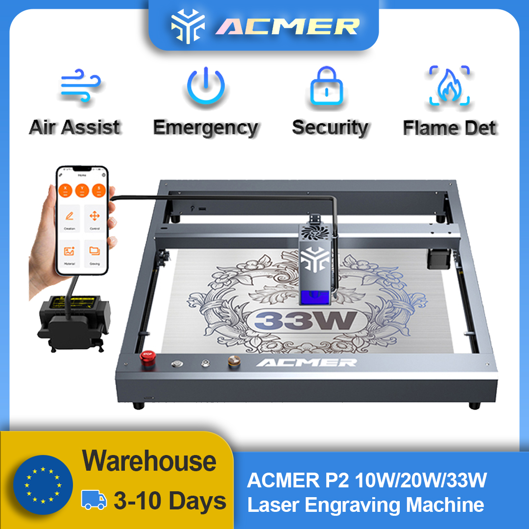 ACMER P2 Laser Engraver 33W 20 - đánh giá và giá Industrial Laser Cutter