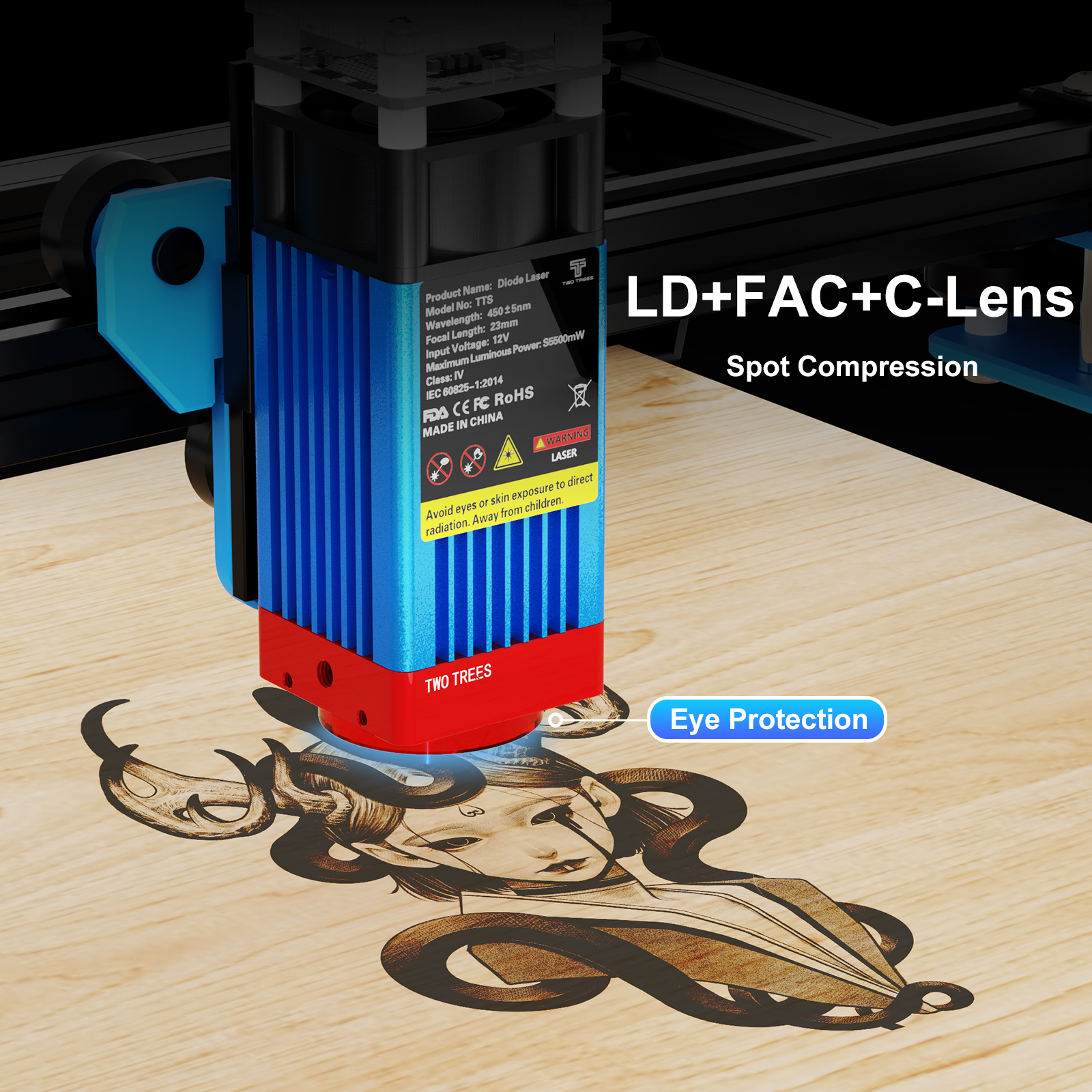 TwoTrees TTS-55 Pro Laser Engr - đánh giá và giá Industrial Laser Cutter