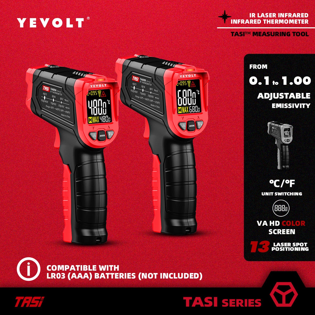 YEVOLT TA601 Series Digital In - đánh giá và giá Industrial Laser Temperature Sensor