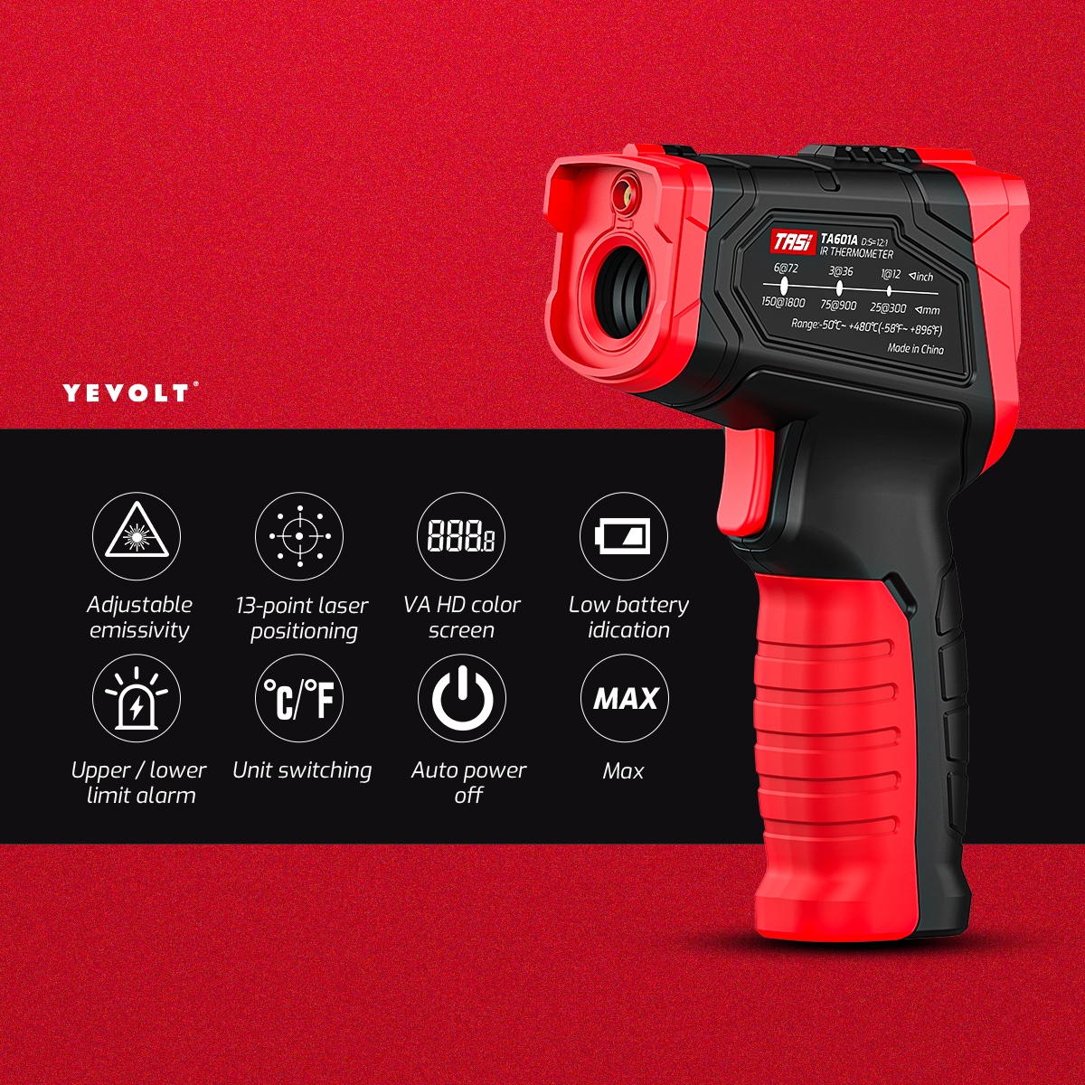 YEVOLT TA601 Series Digital In - đánh giá và giá Industrial Laser Temperature Sensor