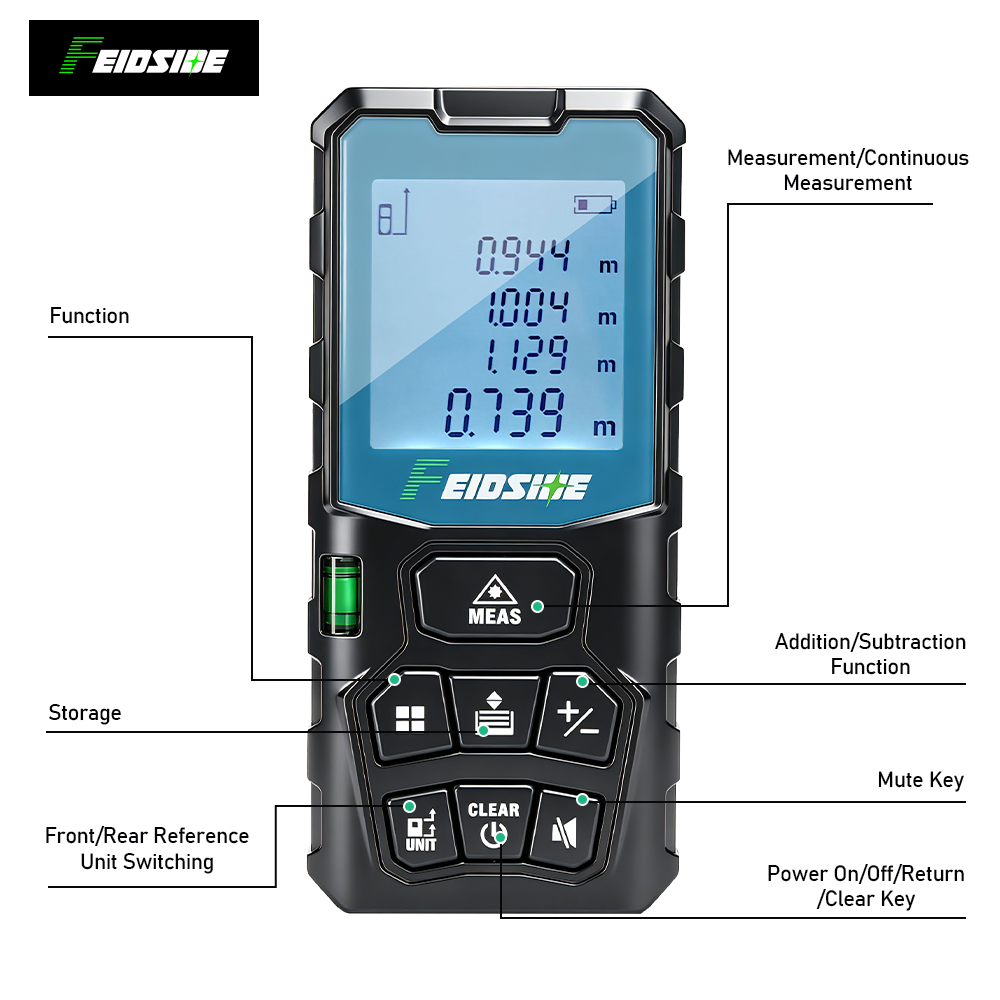 FEIDSIDE 50M/120M Handheld Las - đánh giá và giá Industrial Laser Rangefinder