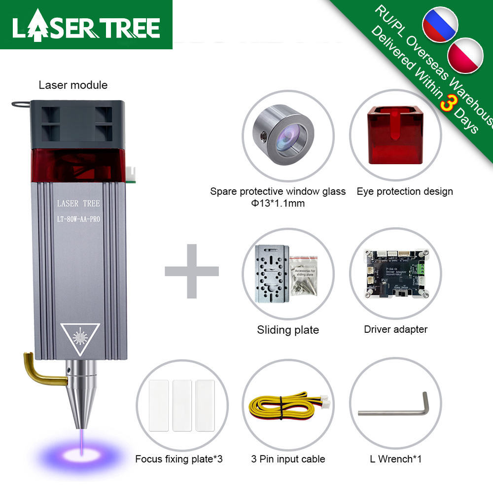 LASER TREE 20W 10W 5W Optical  - đánh giá và giá Air Assist Pump Laser