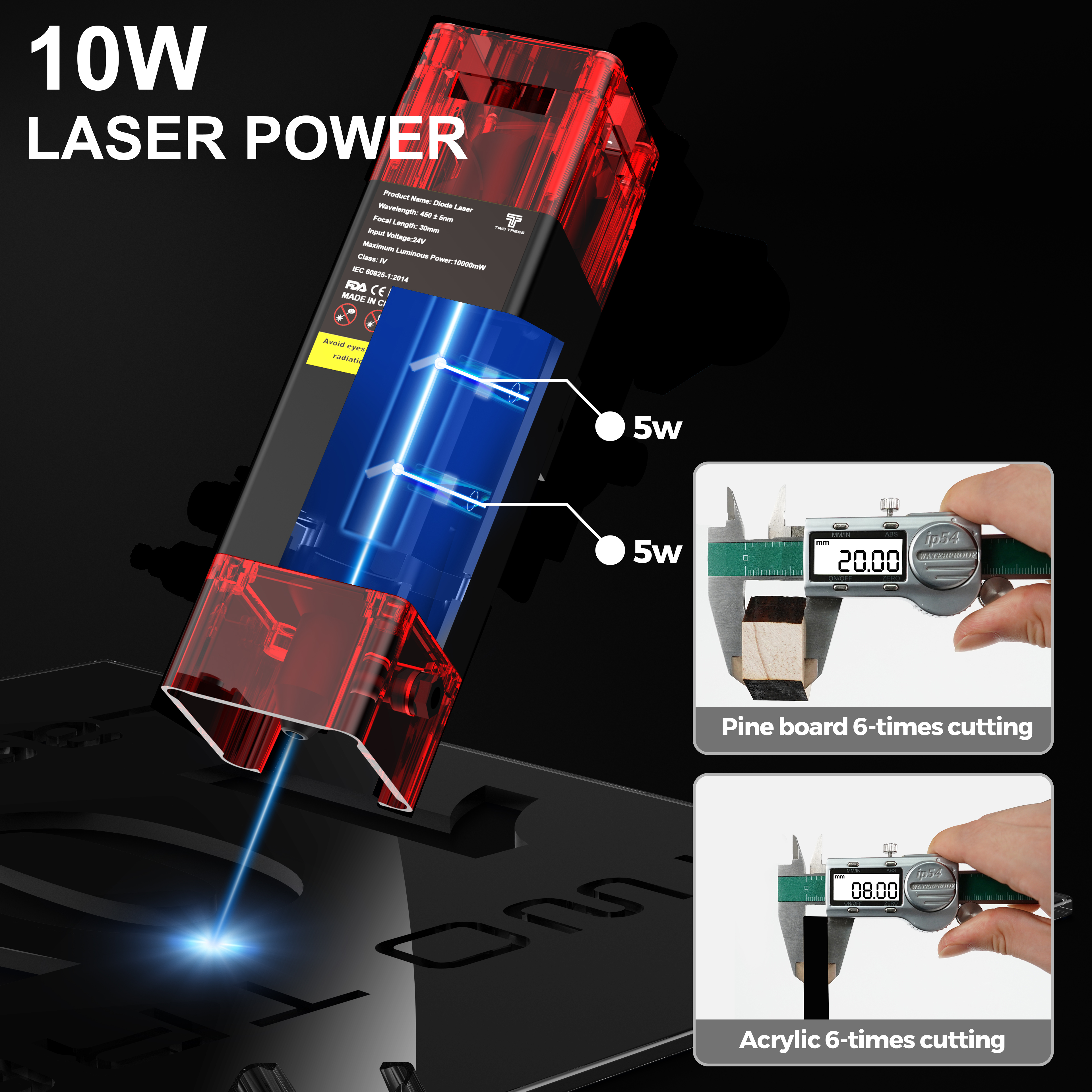 TWOTREES TTS-10 Pro Laser Engr - đánh giá và giá Industrial Laser Etching Machine