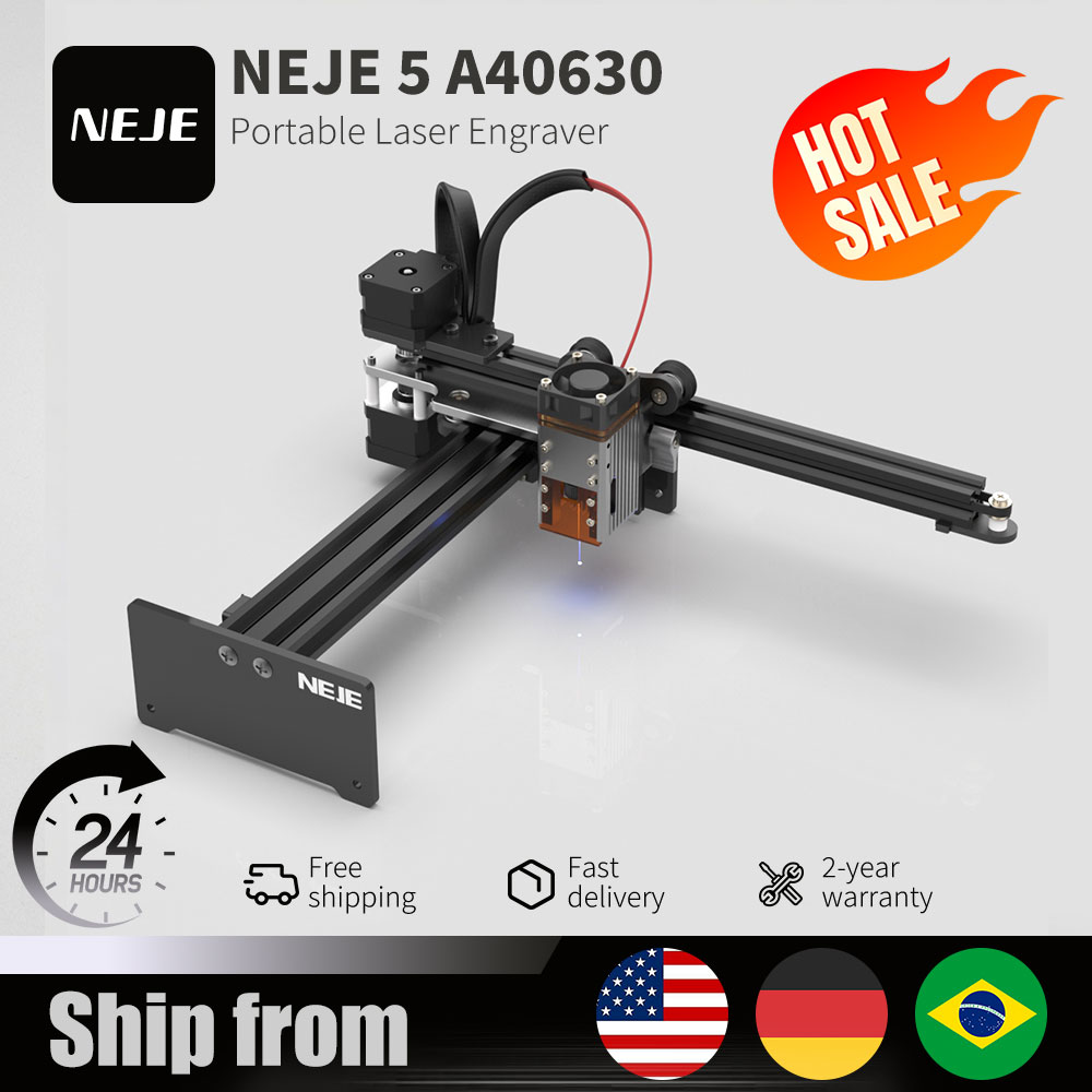 NEJE 5 A40630 20W Portable Sma - đánh giá và giá Industrial Laser Etching Machine