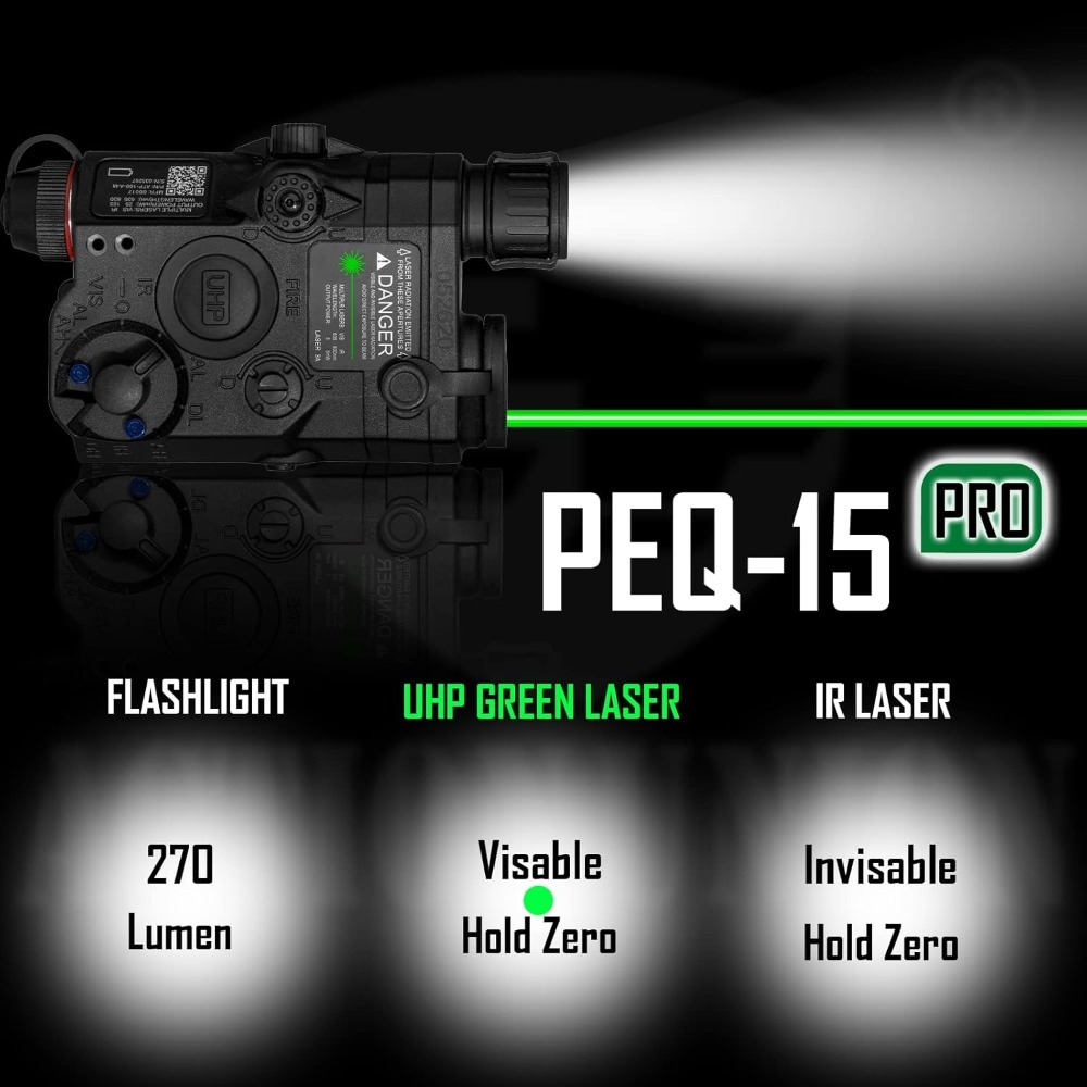PEQ-15 Airsoft Red Green Dot L - đánh giá và giá Industrial Green Laser