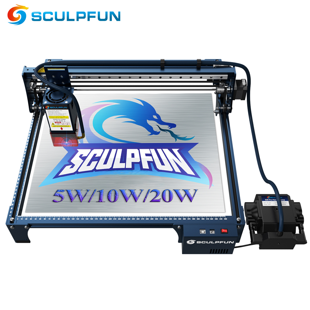 SCULPFUN S30/S30 PRO/S30 PRO M - đánh giá và giá Air Assist Pump Laser