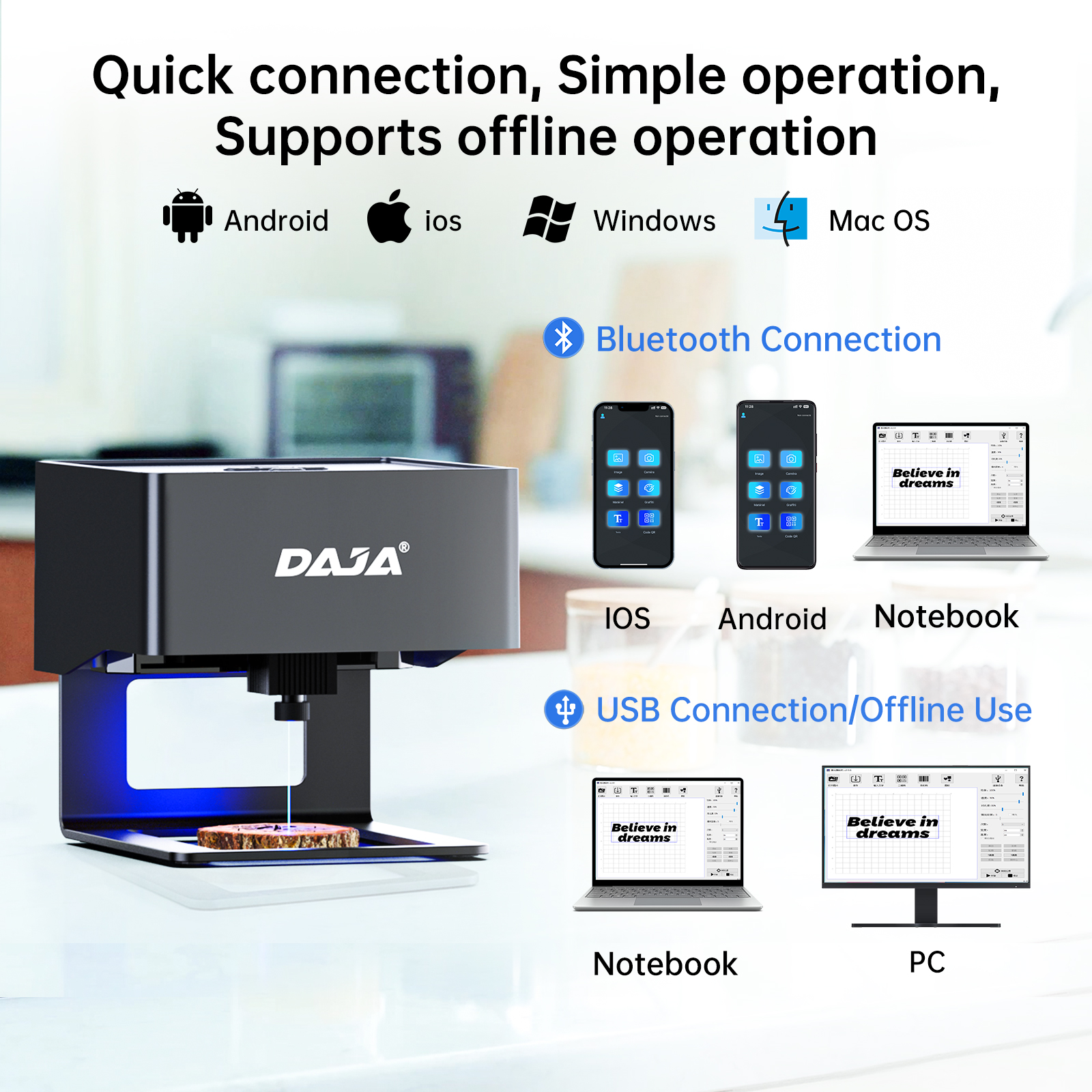 DAJA DJ6 Mini Portable Laser E - đánh giá và giá Industrial Laser Engraver