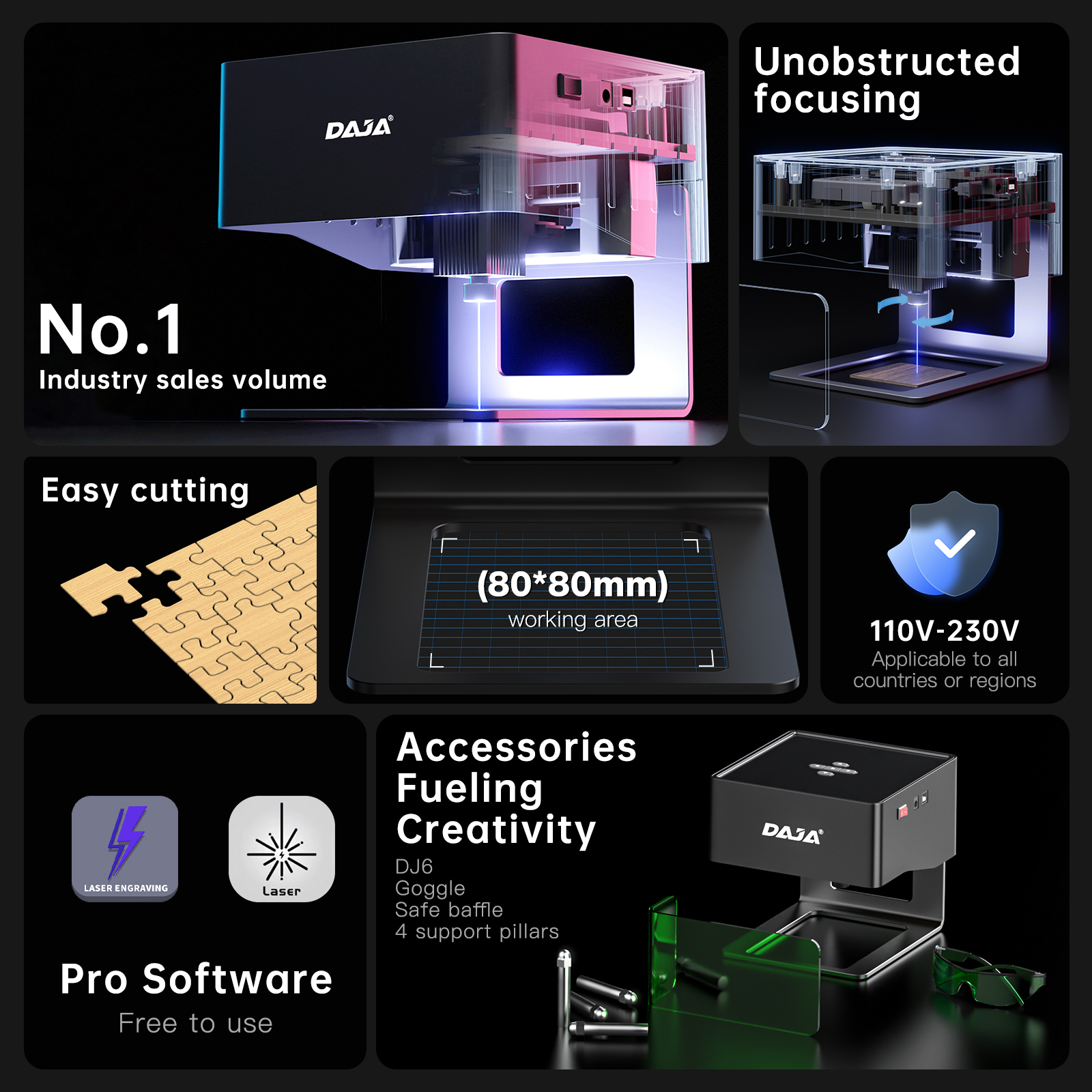 DAJA DJ6 Mini Portable Laser E - đánh giá và giá Industrial Laser Engraver