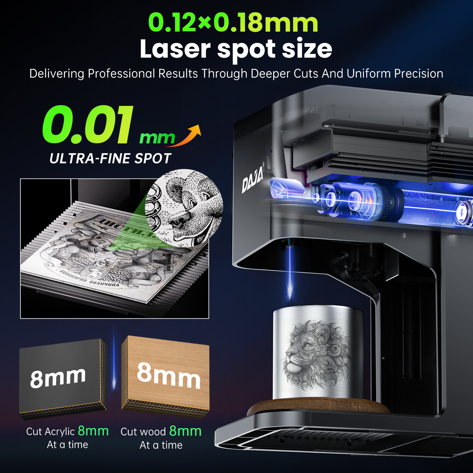 DAJA C1 Ultra Laser Engraver G - đánh giá và giá Industrial Laser Engraver